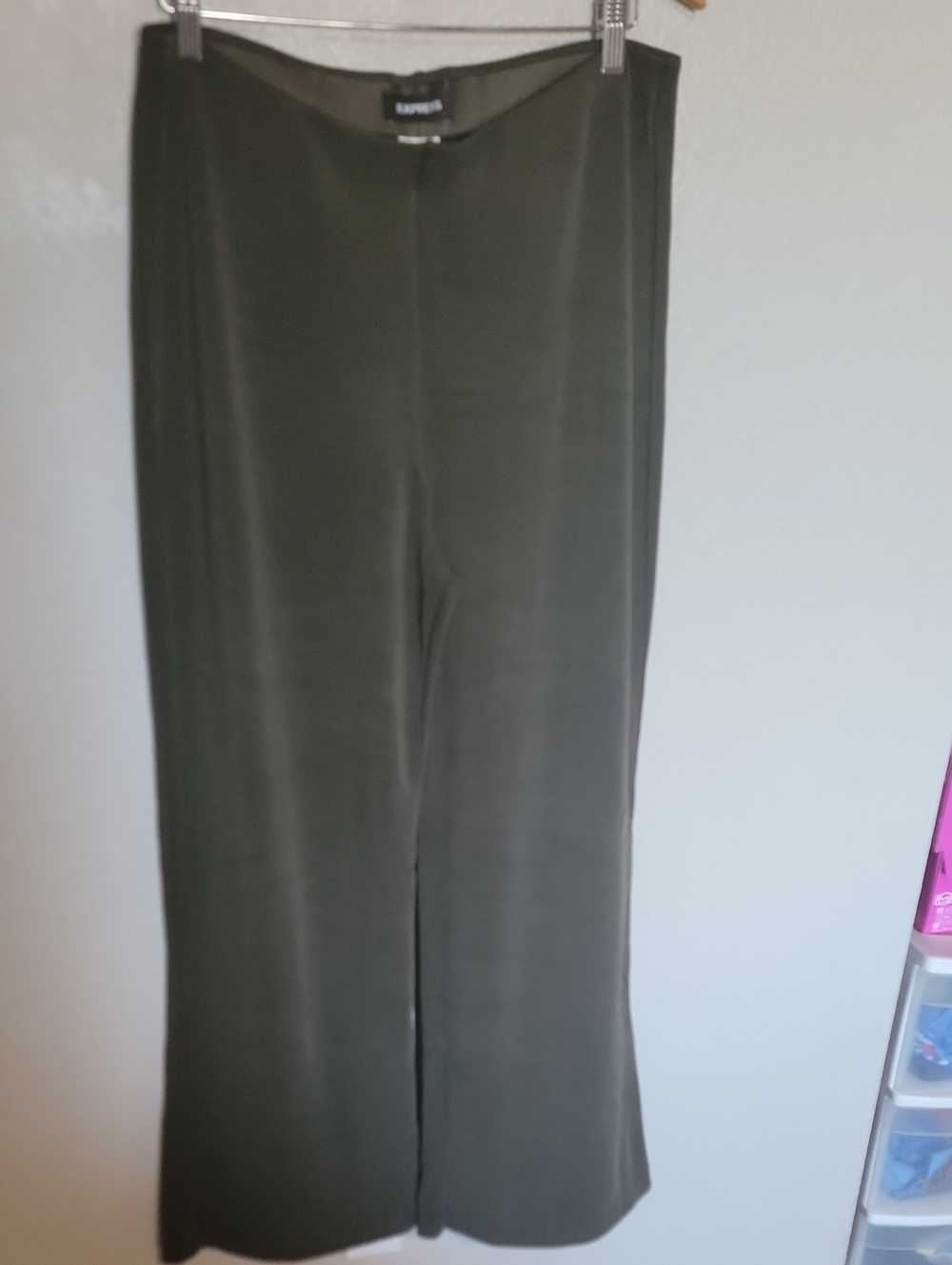 Express Olive Wide-Leg Women's Pants